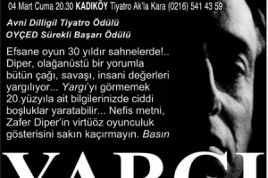 Bizim Tiyatro YARGI,     30. Gösterim Yılı
