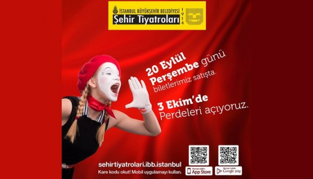 İBB Şehir Tiyatroları 3 Ekim'de Perdelerini Açıyor.